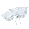 Detachable Fake Collar for Women Embroidery Mini Cape Collar Dickey Neck Ruff False Collar