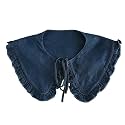Detachable Fake Collar for Women Embroidery Mini Cape Collar Dickey Neck Ruff False Collar