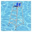 Detachable Lifeguard Chairs for Poolside, 4-6 FT Metal with ABS Comfortable Seat &amp; Hook, Portable 2-4 Step Deck Chairs, 300kg/660Lbs Capacity, Ideal Lifeguard Equipment