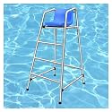 Detachable Lifeguard Chairs for Poolside, 4-6 FT Metal Lifeguard Equipment with Comfortable ABS Seat & Hook, Portable 2-4 Steps Deck Chairs, Supports 300kg/660lbs