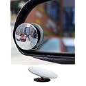 Detachi 3R-240 360° Round Shape Blind Spot For Car ORVM Mirror-Pack of 2, Rear View Adjustable Wide Angle Frameless Convex, Parking Mirror, Water-Resistant, Easy Installation For Cars,Trucks & Bikes