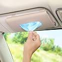 Detachi Car Tissue Holder, Car Mask Holder, Premium Car Mask Dispenser, Sun Visor Napkin Holder, Car Visor Tissue Holder, Tissue Holder for Car, Face Mask Holder for Car (20 Pcs Face Mask) (Beige)