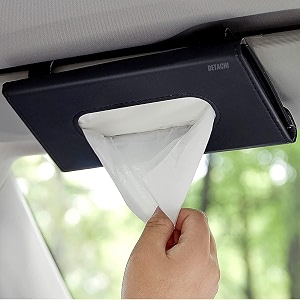 detachi car tissue holder sun visor napkin holder car visor tissue holder tissue holder for car black