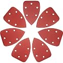 Detail Sander Paper, 180-1000 Grits, Hook and Loop Backing, 5 Holes, for Sanding and Polishing, 70 Sheets
