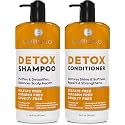 Detox Shampoo and Conditioner Set - Ideal for Oily Hair Men and Women - Remove Product Buildup - Sulfate and Paraben Free, with Scalp Clarifying and Detoxifying Properties - With Rosemary Oil