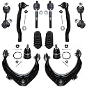 Detroit Axle - 12pc Front End Control Arms Kit for 98-02 Honda Accord, Upper Control Arms Tie Rods Sway Bars Boots Lower Ball Joints 1998 1999 2000 2001 2002 Replacement