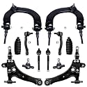 Detroit Axle - 12pc Front End Kit for 2001-2005 Kia Optima 2001-2006 Magentis 2 Upper Control Arms w/Ball Joints 2 Lower Control Arms 2 Lower Ball Joints 4 Inner &amp; Outer Tie Rods 2 Boots Replacement