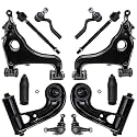 Detroit Axle - 12pc Front End Kit for Mercedes-Benz E55 AMG E320 E430 E420, 2 Lower Control Arms 2 Upper Control Arms with Ball Joint 2 Lower Ball Joints 4 Inner Outer Tie Rods 2 Boots Replacement