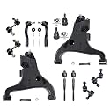 Detroit Axle - 12pc Front End Suspension Kit for 2004-2010 Infiniti QX56, 2004-2015 Nissan Titan Pathfinder Armada, Lower Control Arms Upper Ball Joints Tie Rods Front and Rear Sway Bars Replacement