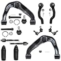 Detroit Axle -12pc Front End Suspension Kit for Nissan Frontier Pathfinder Xterra 2 Upper Control Arms 2 Lower Ball Joints 2 Sway Bars 4 Tie Rods Outer &amp; Inner 2 Tie Rod Boots + Bellows Replacement