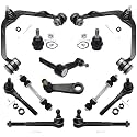 Detroit Axle - 12pc Front End Suspension Kit for 2WD Ford Expedition F-150 F-250 Navigator 2 Upper Control Arms 2 Lower Ball Joints 2 Sway Bars 4 Tie Rods Outer &amp; Inner 2 Pitman Idler Arms Replacement