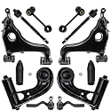 Detroit Axle - 12pc RWD Front End Kit for Mercedes-Benz E320 E430 E420 E55 AMG, 2 Lower Control Arms 2 Upper Control Arms with Ball Joint 2 Sway Bars 4 Inner Outer Tie Rods 2 Boots Replacement