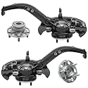 Detroit Axle - 2.4L Knuckles Wheel Bearing Hubs for 2003-2007 Honda Accord