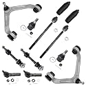 Detroit Axle - 2WD Front 12pc Suspension Kit for 2003-2006 Dodge Ram 2500 3500 [8-Lug] 2004 2005, 2 Upper Control Arms, 2 Lower Ball Joints, 4 Inner &amp; Outer Tie Rods, 2 Sway Bars, 2 Boots Replacement