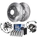 Detroit Axle - 2WD Front Wheel Bearing Hubs Brake Rotors Kit for Silverado