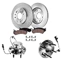 Detroit Axle - 2WD Front Wheel Bearing Hubs Brake Kit for Silverado 1500