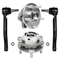 Detroit Axle - 4pc Front Wheel Bearing Hubs Kit for 09-18 Nissan Maxima