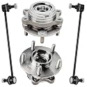 Detroit Axle - 4pc Front Wheel Bearing Hubs Kit for 2009-2017 Nissan Murano