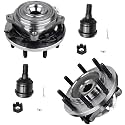 Detroit Axle - 4pc Front Wheel Bearing Hubs Kit for 2014-2018 Ram 2500