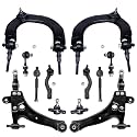 Detroit Axle - Front End Kit for Hyundai Sonata XG350 XG300 Kia Optima, 2 Upper Control Arms Ball Joints 2 Lower Control Arms 2 Lower Ball Joints 2 Sway Bars 4 Outer Inner Tie Rods Replacement