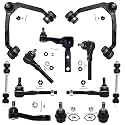 Detroit Axle - 4WD Front End 12pc Suspension Kit for Ford F-150 F-250 Expedition Lincoln Navigator, 2 Control Arms 2 Ball Joints 4 Tie Rods 2 Sway Bars 1 Pitman Arm 1 Idler Arm Replacement