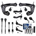 Detroit Axle - 4WD Front End Kit for 2001-2004 Chevy Silverado 2500 2001-2006 Silverado 3500 Suburban GMC Yukon Sierra, Control Arms Tie Rods Sway Bars Ball Joints Lug Nuts Pitman Idler Arms
