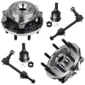 Detroit Axle - 6pc Front Wheel Bearing Hubs Kit for 2014-2018 Ram 2500