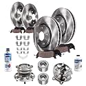 Detroit Axle - AWD 14pc Front &amp; Rear Brake Kit for 2009-2015 Toyota Venza
