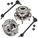 Detroit Axle - AWD Front 4pc Wheel Bearing Hubs Kit for 13-17 Cadillac ATS