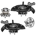 Detroit Axle - AWD Knuckles Wheel Bearing Hubs for 2011-2017 Toyota Sienna