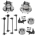 Detroit Axle - Front 10pc Wheel Bearing Hubs Kit for 2007-2011 Toyota Camry