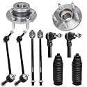 Detroit Axle - Front 10pc Wheel Bearing Hubs Kit for 05-09 Ford Mustang