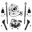 Detroit Axle - Front 8pc Wheel Bearing Hubs Kit for 2012-2018 Grand Caravan