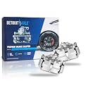 Detroit Axle - Front Disc Brake Calipers w/Brackets Replacement
