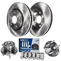 Detroit Axle - Front Disc Brake Rotors Wheel Hubs + 12pc Wheel Lug Nuts