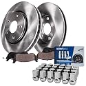 Detroit Axle - Front Disc Brake Rotors + Ceramic Brake Pads w/24pc Wheel