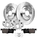 Detroit Axle - Front Disc Rotors Ceramic Brake Pads Calipers w/Bracket