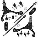 Detroit Axle - Front End 12pc Suspension Kit for 02-06 Honda CR-V 2002 2003 2004 2005 2006, 2 Lower Control Arms 2 Ball Joints 2 Sway Bar Links 4 Outer &amp; Inner Tie Rod Ends 2 Boots Replacement