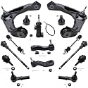 Detroit Axle - Front End 13pc Suspension Kit for 2001-2010 Chevy Silverado 2500 HD 3500 1500HD GMC Sierra 2500 3500 HD Yukon XL H2 Control Arms Ball Joints Sway Bars Tie Rods Pitman Idler Arm Bracket