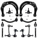 Detroit Axle - Front End Kit for Hyundai 2009-2010 Sonata 2008-2011 Azera, 4 Front Rear Sway Bars 2 Upper Control Arms with Ball Joint 4 Inner Outer Tie Rods 2 Lower Ball Joints Replacement