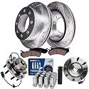 Detroit Axle - Front Wheel Bearing Hubs Brake Kit for Chevy Silverado 2500