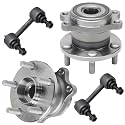 Detroit Axle - Rear 4pc Wheel Bearing Hubs Kit for 05-09 Subaru Legacy