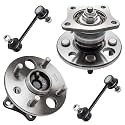 Detroit Axle - Rear 4pc Wheel Bearing Hubs Kit for 1993-2002 Toyota Corolla
