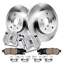 Detroit Axle - Rear Brake Rotors Pads Calipers Kit 2005-2010 Honda Odyssey