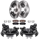 Detroit Axle - Rear Hub &amp; Brake Kit for 2004-2008 Subaru Forester