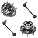 Detroit Axle - 4pc Rear Wheel Bearing Hubs Kit for 2018-2022 Buick Enclave