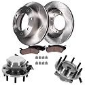 Detroit Axle - RWD Wheel Hub &amp; Brake Kit for 2009-2010 Dodge Ram 2500 3500