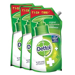 dettol abcde177 original liquid soap refill - 750 ml pack of 3