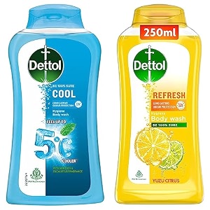 dettol body wash and shower gel cool - 250ml  dettol body wash and shower gel refresh - 250ml