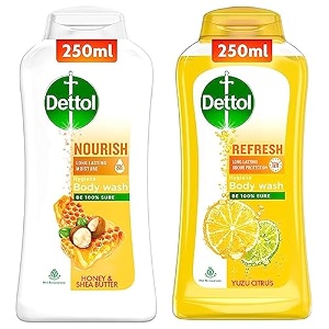 dettol body wash and shower gel refresh - 250ml  dettol body wash and shower gel nourish - 250ml